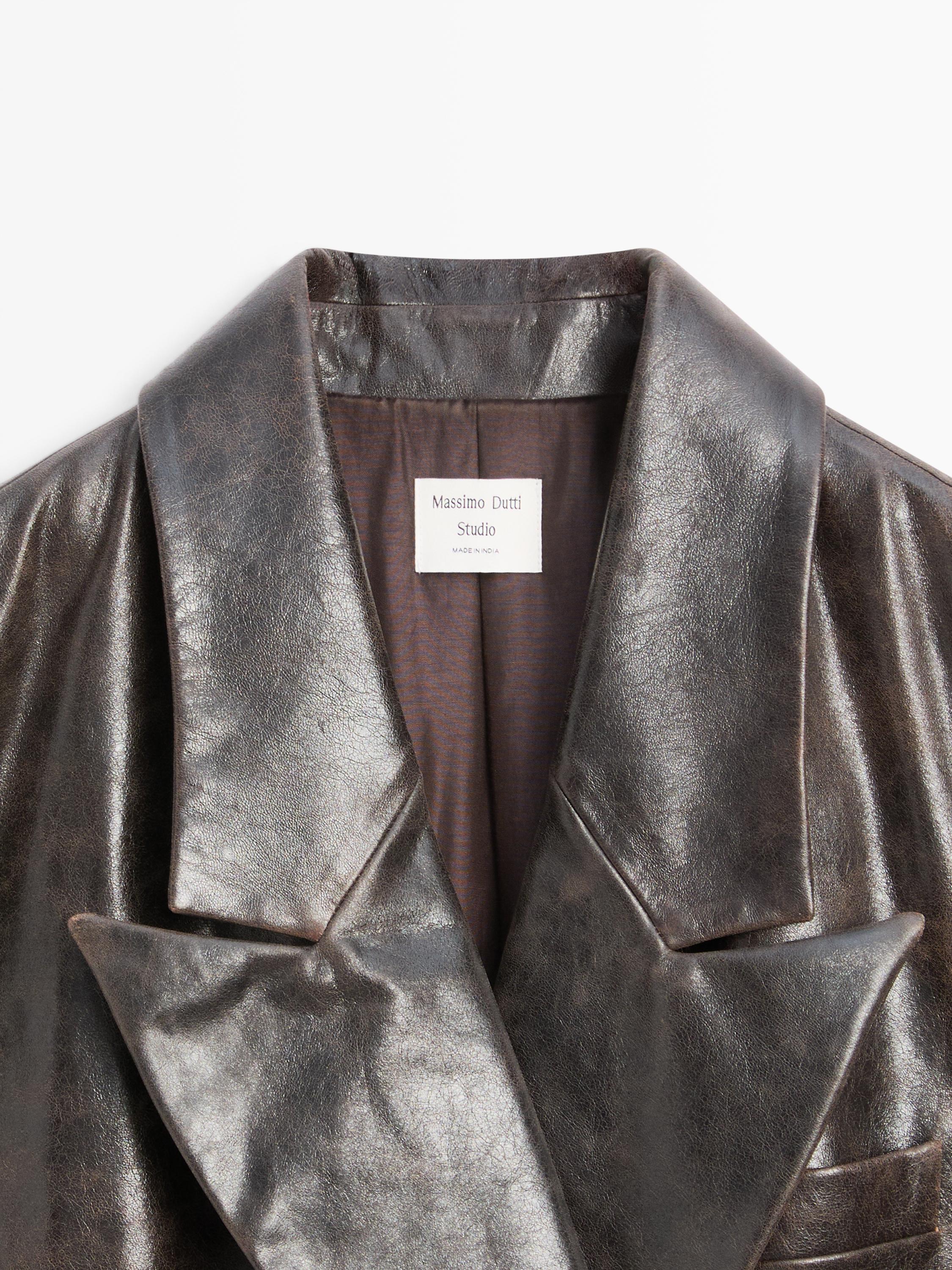 Nappa leather button-down blazer - STUDIO